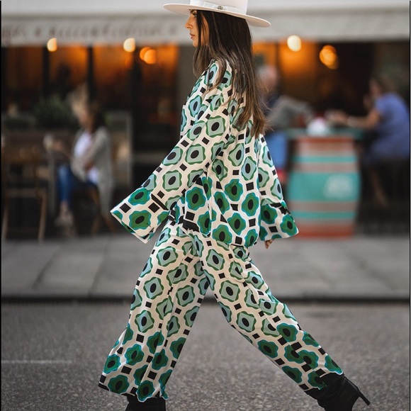 Zara Pants & Jumpsuits Zara 2 Piece Geometric Set Poshmark